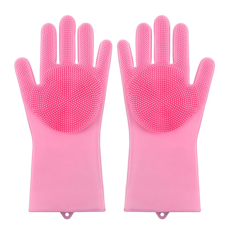 Pet Grooming Gloves for Dogs – Silicone Bathing & Hair Removal Massage Scrubber
