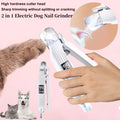 2-in-1 Dog Nail Trimmer & Grinder with LED Lights for Small to Large Dogs
