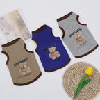 Cartoon Bear Dog Costume T-Shirt – Cute Polyester Vest Outfit