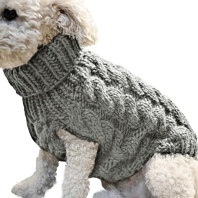 Knitted Dog Coat – Cotton Warm Sweater for Small Dogs