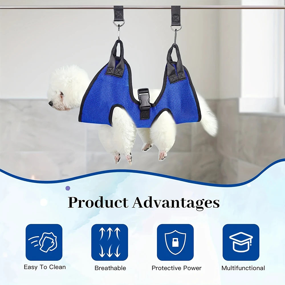Pet Grooming Hammock & Restraint Bag - Hanging Sling for Nail Trimming