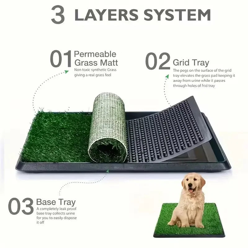 Dog Grass Potty Tray – Washable Training Toilet