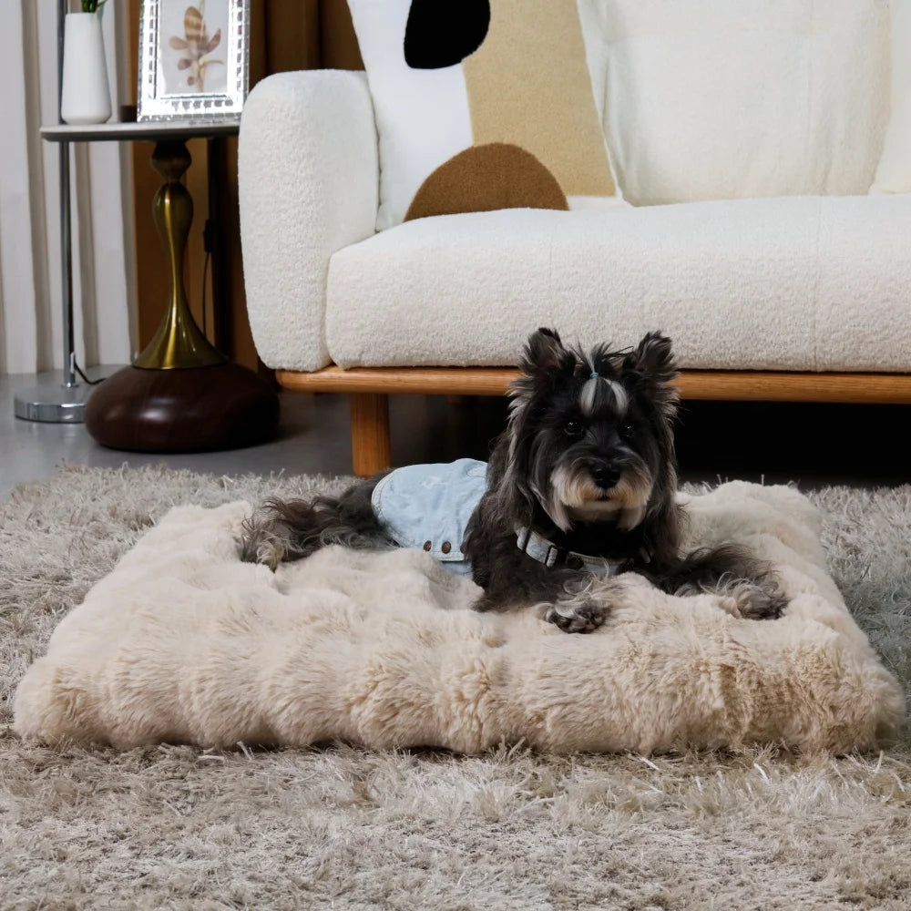 Ultra Plush Dog Bed Soft Pet Cushion Large Dog Crate Puppy Mattress Washable Mat