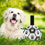 Interactive Dog Soccer Ball with Straps – Tug Toy