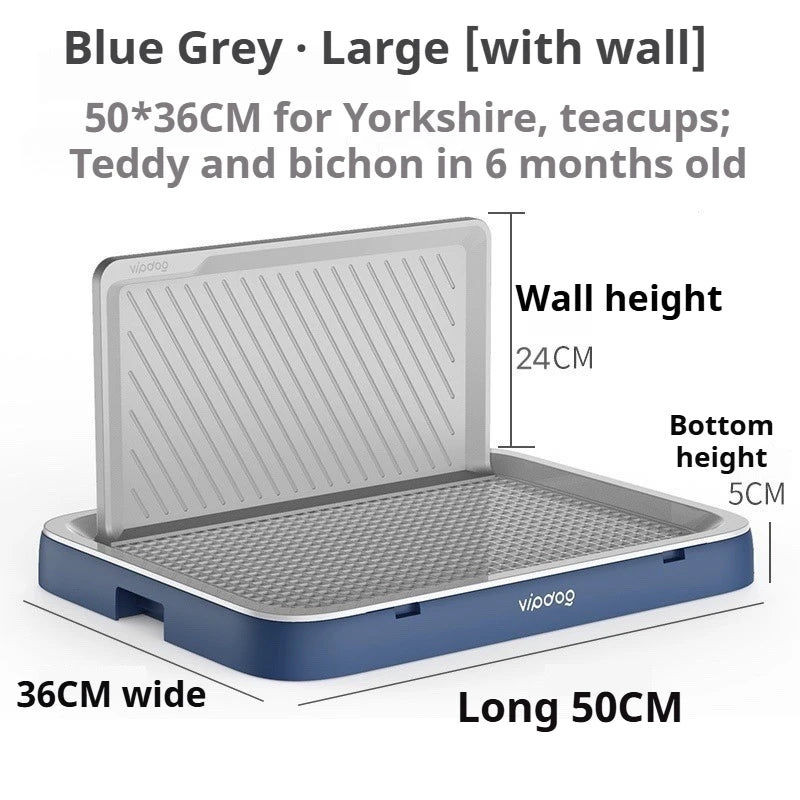 Large Dog Potty Tray with Wall – Anti-Splash Toilet
