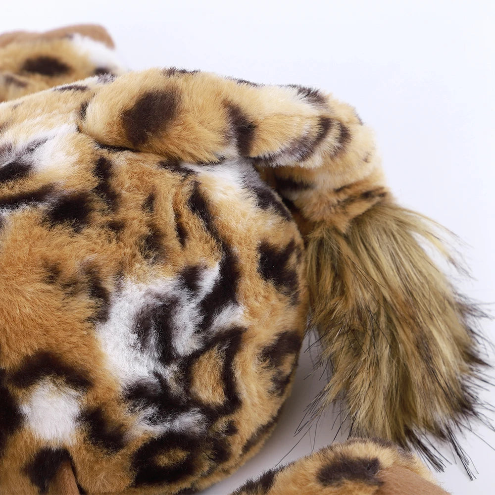 Cheetah Plush Dog Toy with Heartbeat – Calming Sleep Aid