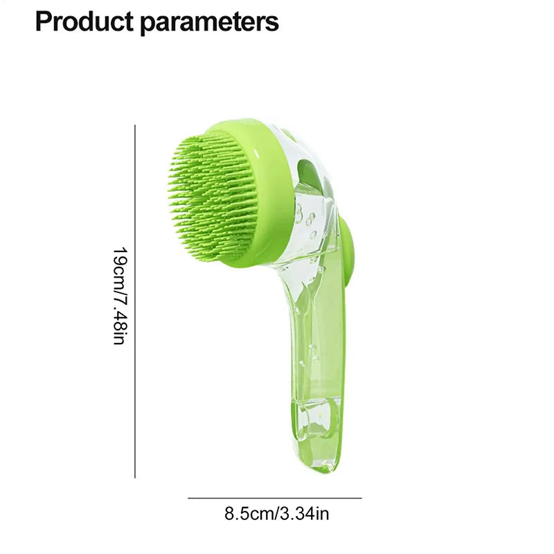 2025 2 In 1 Pet Bath Brush With Built In Shampoo Dispenser For Dogs Grooming Massage