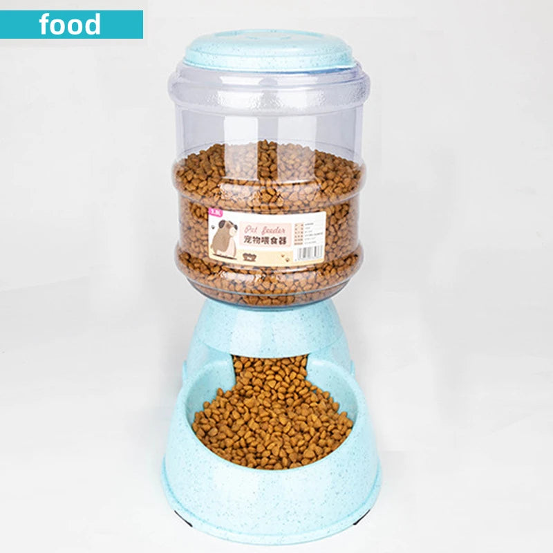 2-in-1 Automatic Dog Water Dispenser & Food Bowl Station