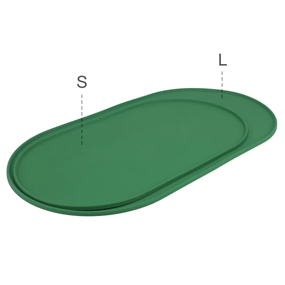 Silicone Dog Bowl Mat – Non-Slip Feeding Pad, S/L Size for Dogs, Easy to Clean