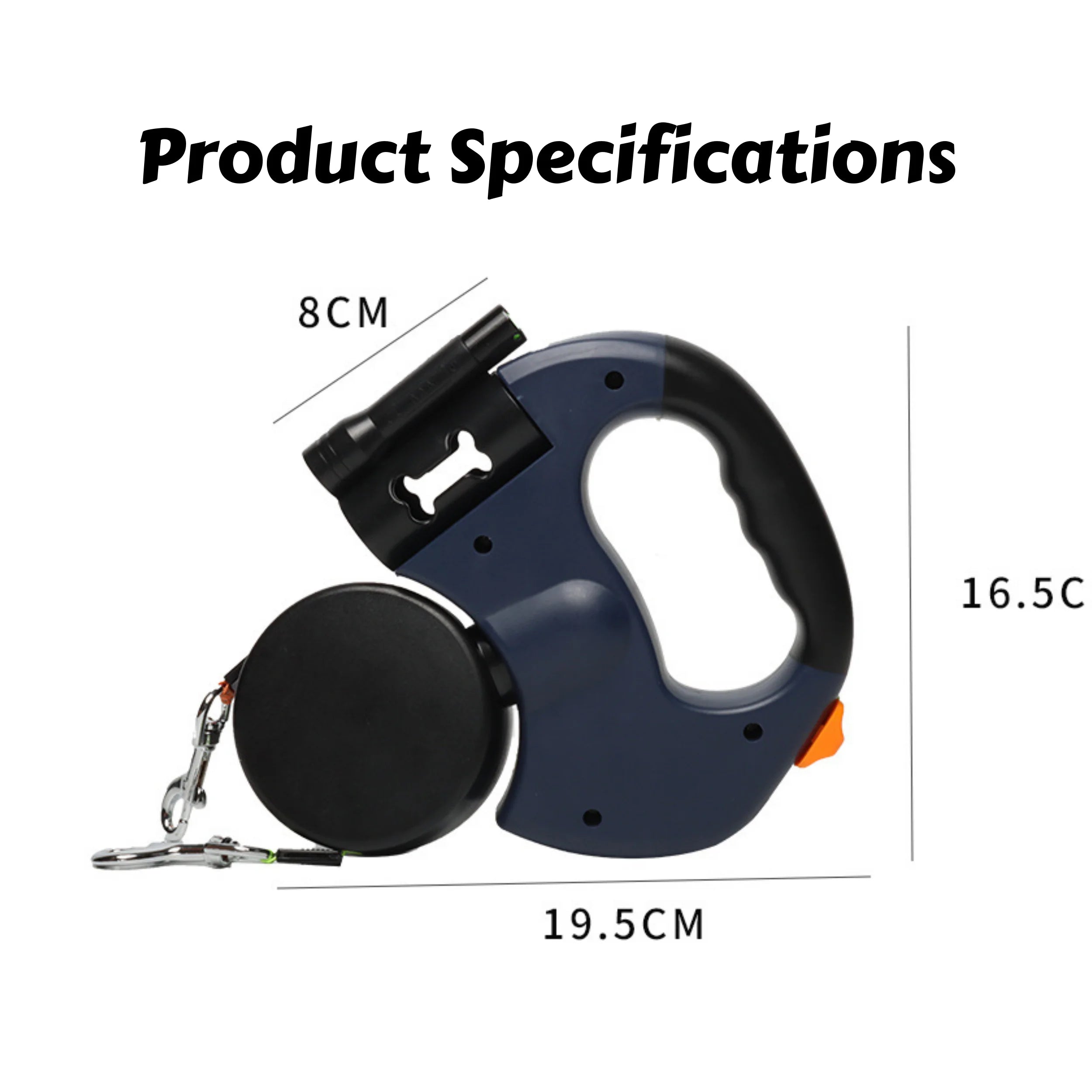 Dog Retractable Leash – Dual LED Control