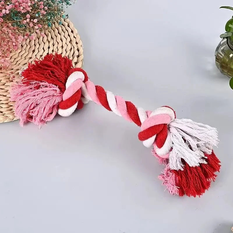 Cotton Rope Dog Toy – Double Knot Bite Resistant, Durable & Safe for Chewing