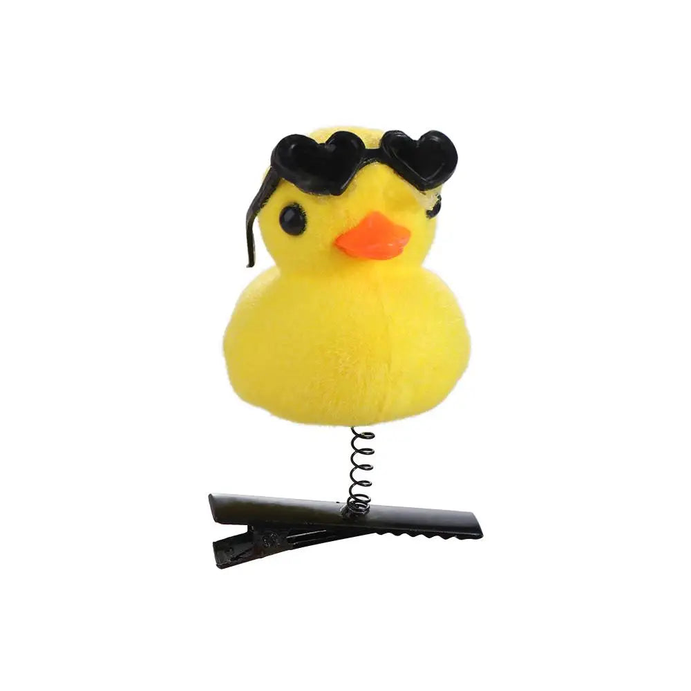 Duck Plush Hair Clip – Kids Bowknot Flower