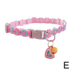 Colorful Lace Flower Dog Collar with Bell – Adjustable 20–30cm