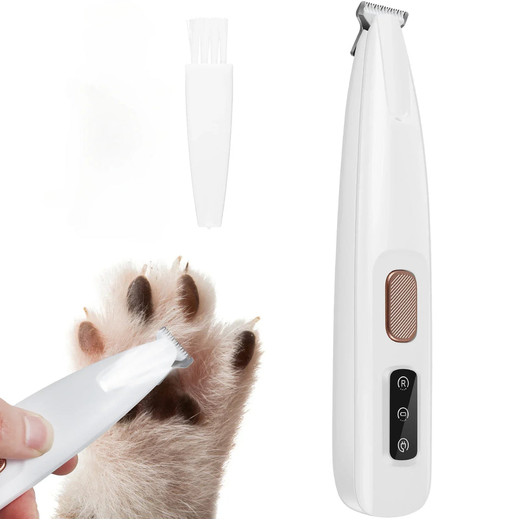 New Dog Paw Trimmer with LED Light – Waterproof, Low-Noise Grooming Tool