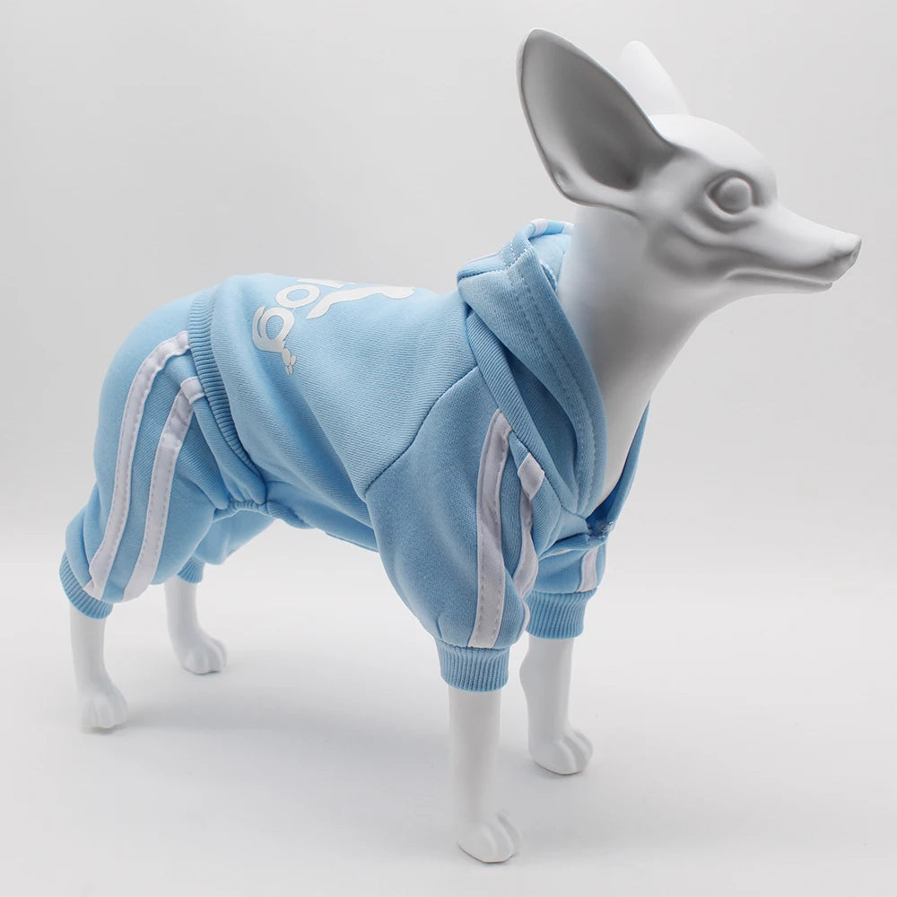 Adidog Dog Jumpsuit – Hooded Spring Outfit for Small Dogs