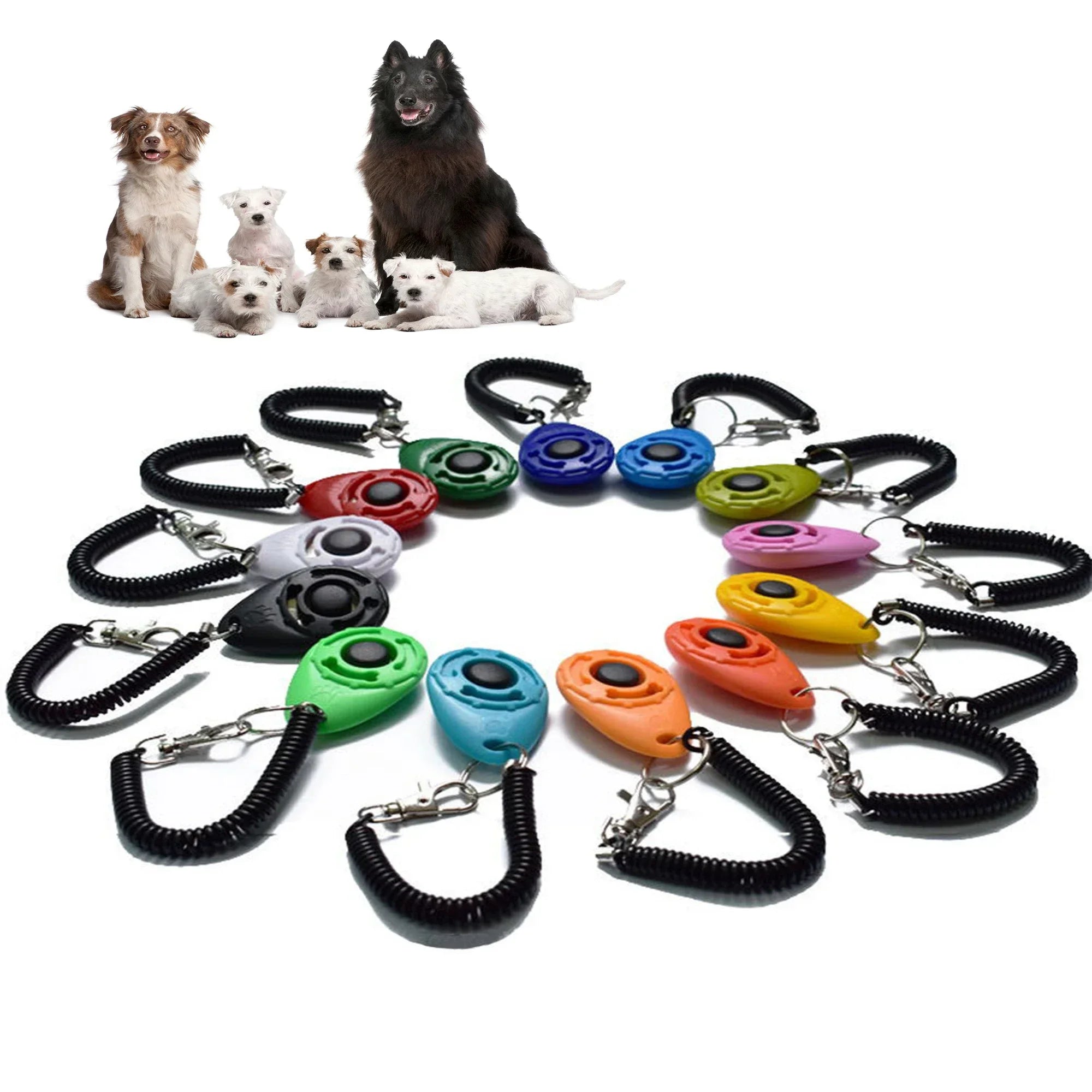 2-in-1 Dog Training Clicker & Whistle – Pet Behavior Training Tool with Keyring
