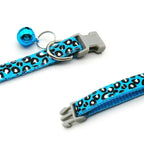 MOONBIFFY Leopard Dog Collar – Adjustable Breakaway with Bell