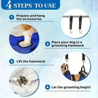 Pet Grooming Hammock & Restraint Bag - Hanging Sling for Nail Trimming