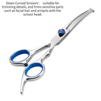 Professional 5-Piece Dog Grooming Scissors Set - Safety Round Tip Stainless Steel Kit