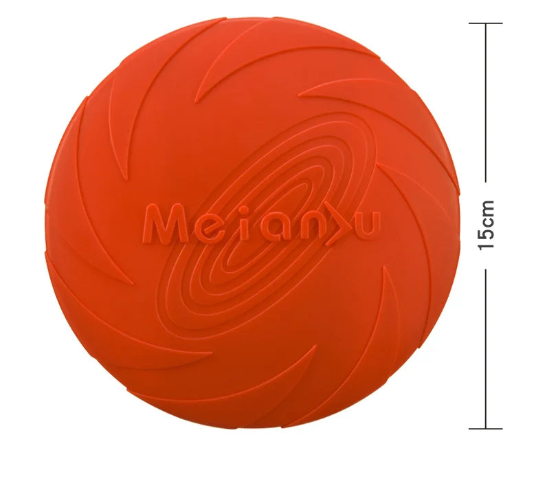 Silicone Flying Disc - Bite-Resistant Dog Training Toy for Fetch & Outdoor Play