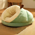 Cute Warm Dog Kennel Bed – Breathable, Foldable Winter Dog House, Washable