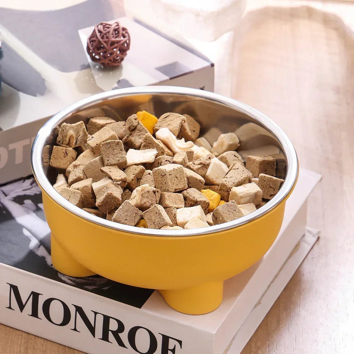 Stainless Steel Anti-Slip Dog Bowl – Detachable Easy-Clean Feeder