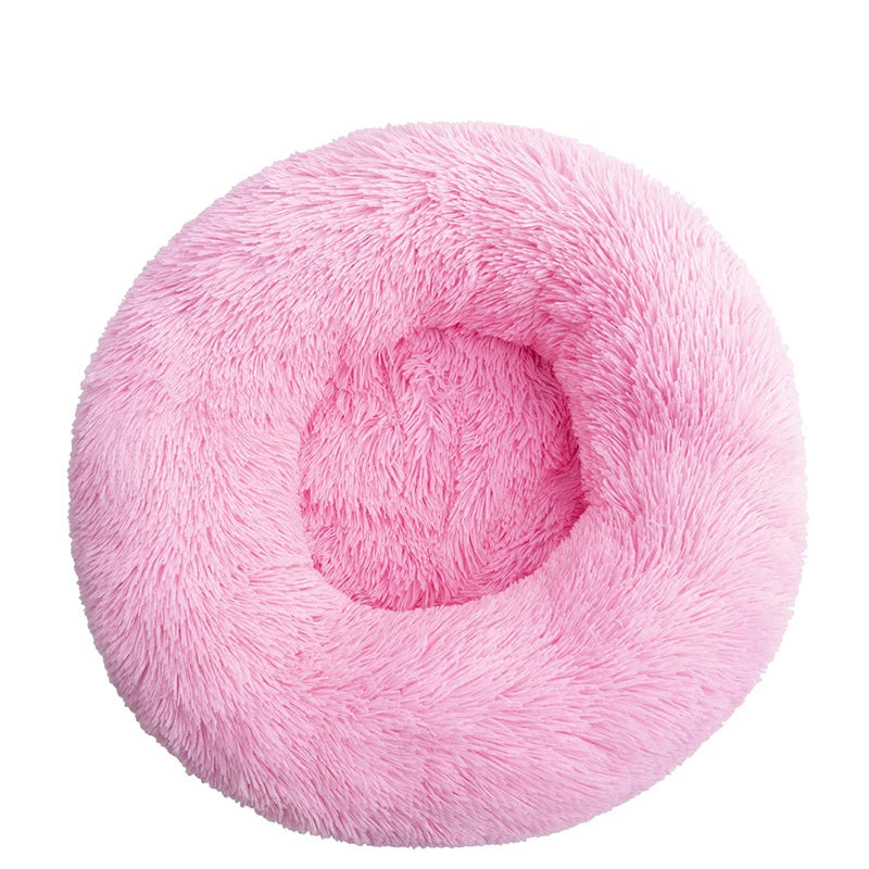 Pet Dog Bed Donut Cuddler – Ultra Soft Washable Round Dog Kennel, Winter Warm Sofa