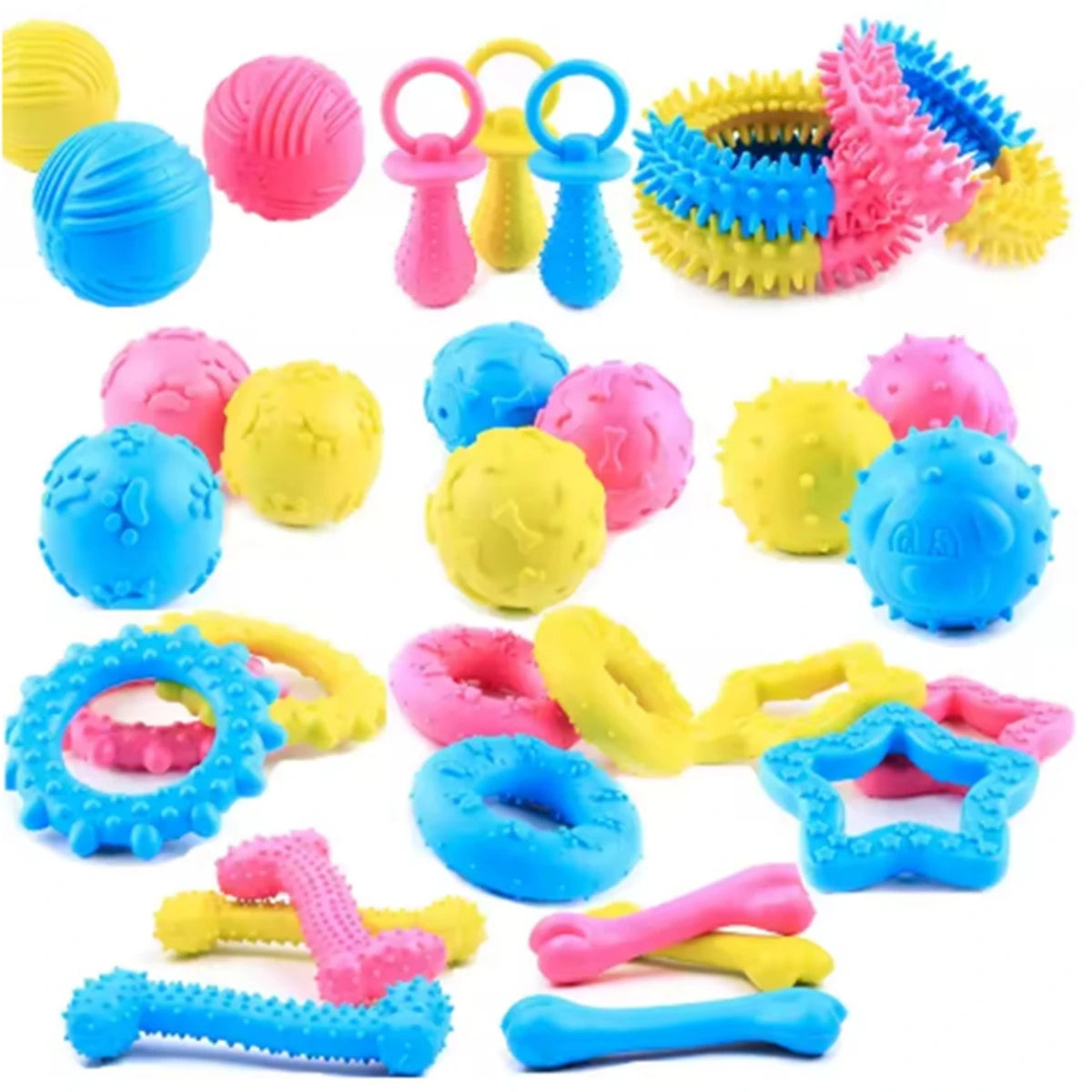 Rubber Bone Shape Chew Toy - 2 Sizes for Dogs | Durable & Dental-Friendly