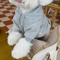 Winter Dog Hoodie Coat – Plush Polyester Warm Jacket Red