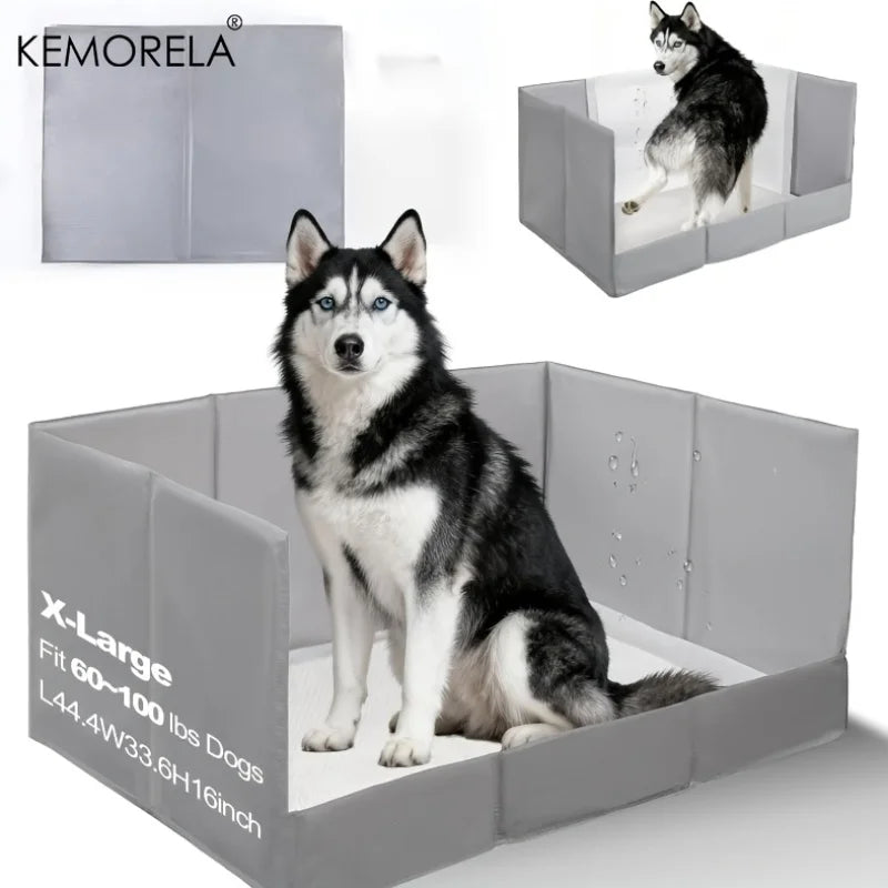 Foldable Dog Toilet Training Fence – Extra Large Leakproof Indoor Potty