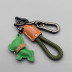 Leather Braided Rope Keychain – Anti-Loss Key Strap