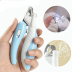 LED Light Dog Nail Clippers - Safe Stainless Steel Paw Trimmer for Dogs