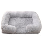 Orthopedic Square Plush Dog Bed – Removable Washable Winter Sofa
