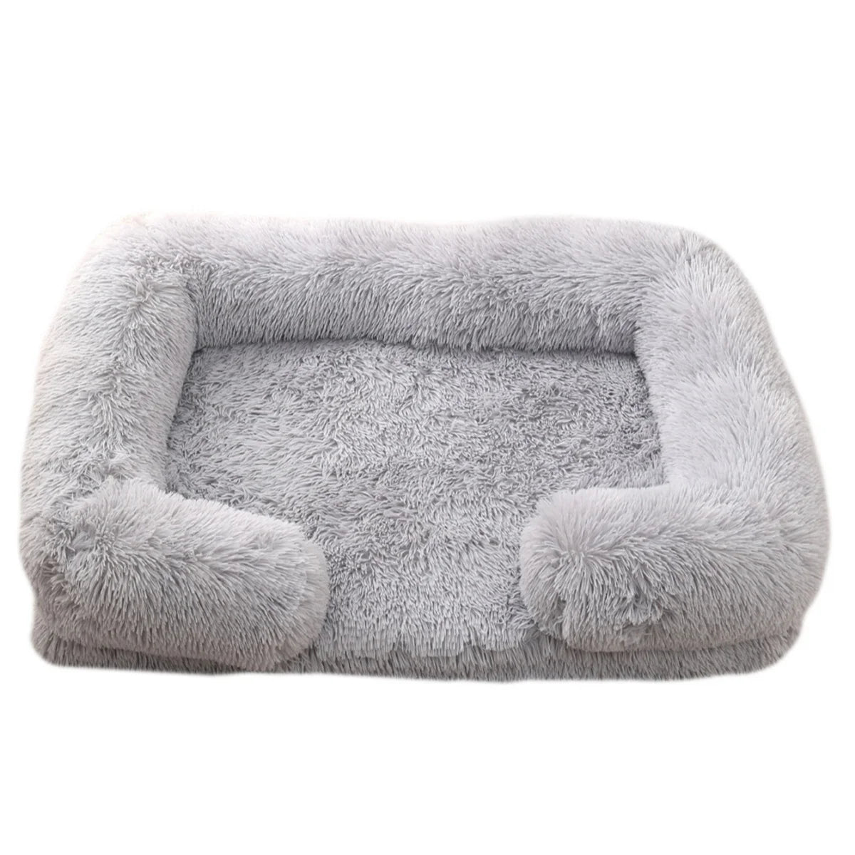 Orthopedic Square Plush Dog Bed – Removable Washable Winter Sofa