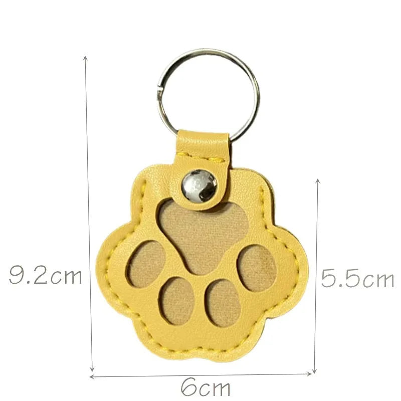 Leather Dog Memorial Keychain – Fur Keepsake Locket Gift