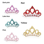 Small Dog Hair Clip Bow Faux Pearl Crown – 1 Pc Cute Pet Accessory