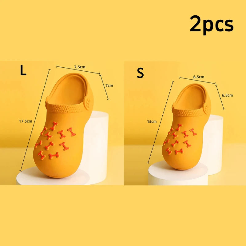 Squeaky Latex Dog Slipper Toy – Durable Chew & Teeth Cleaning Toy