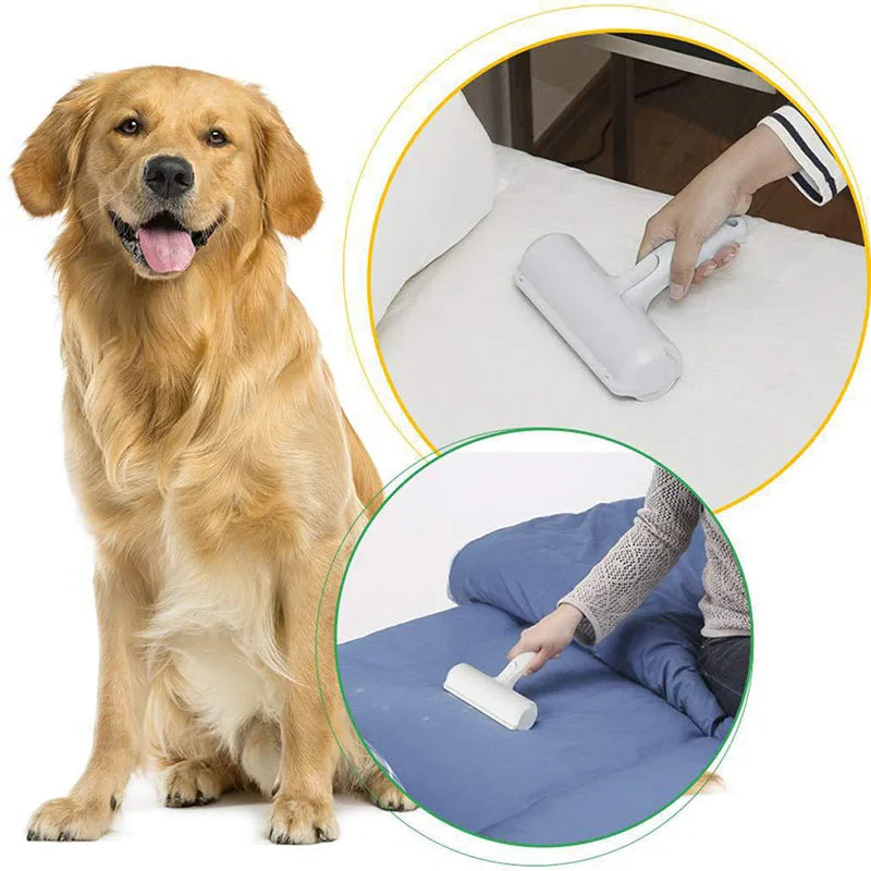Pet Hair Remover Roller – Self-Cleaning One-Hand Lint & Fur Remover for Dogs