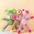 Spiral Plush Dog Toys Set for Small & Medium Dogs