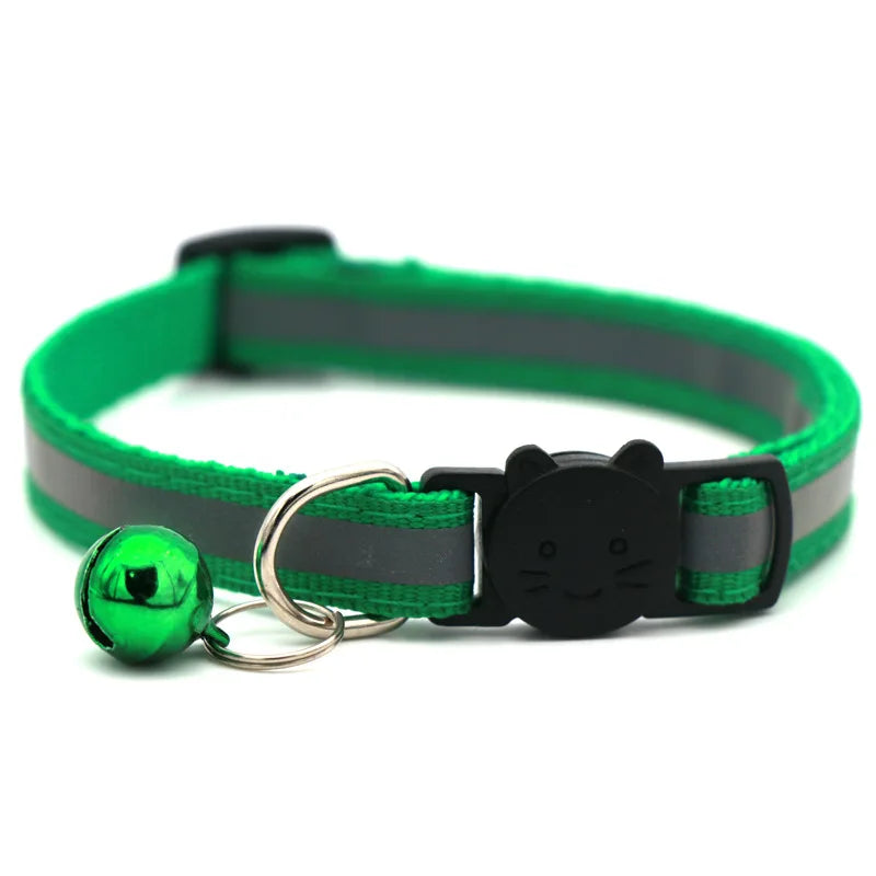 Mini Adjustable Dog Collar with Bell & Bow Tie – Reflective Small Puppy Collar