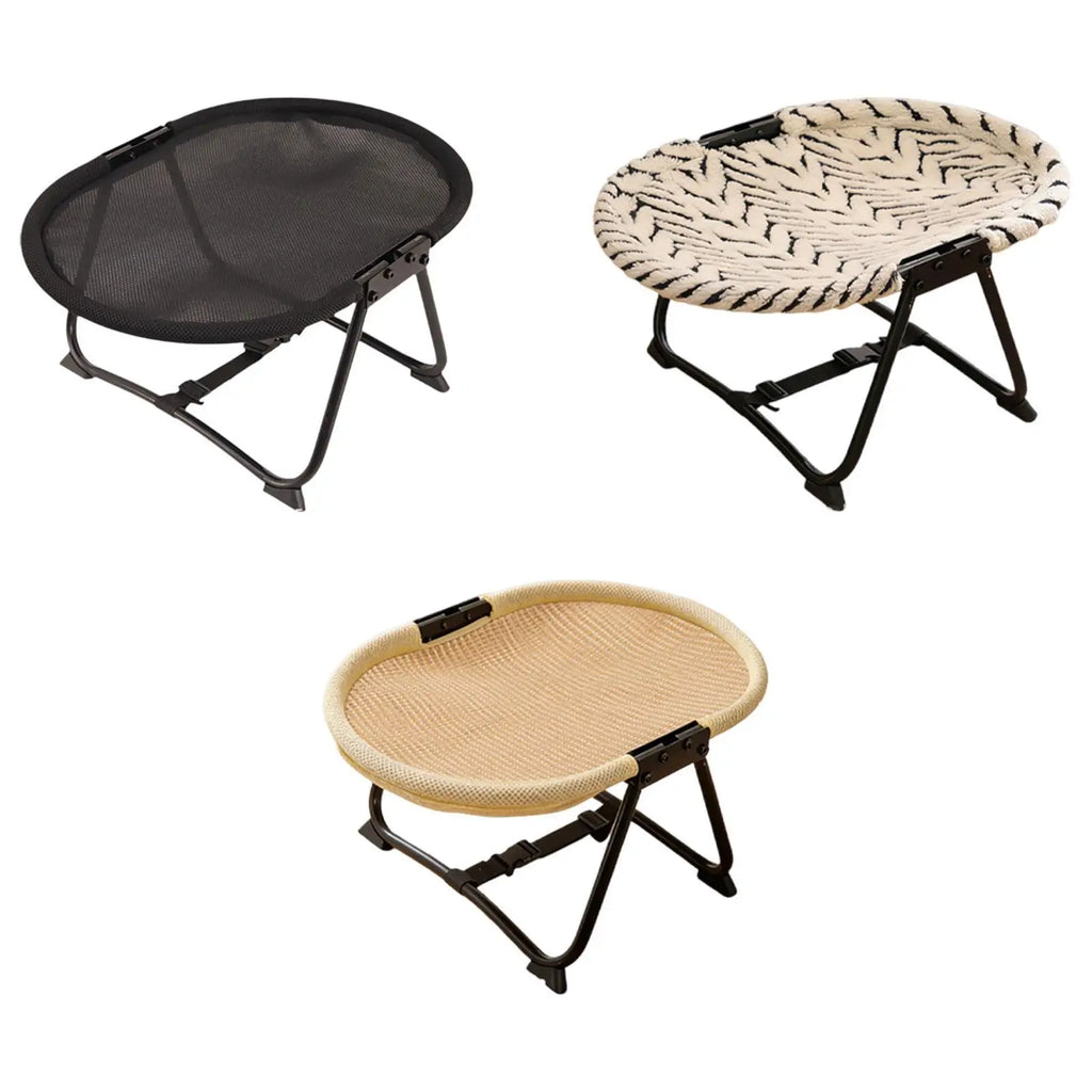 Portable Elevated Dog Bed – Heavy Duty Metal Frame, Foldable with Storage Bag for Indoor Use