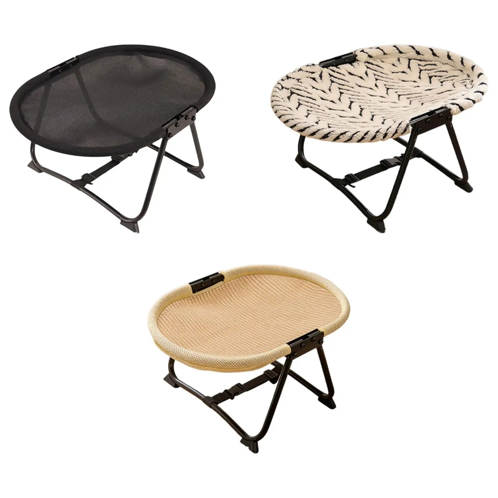 Portable Elevated Dog Bed – Heavy Duty Metal Frame, Foldable with Storage Bag for Indoor Use