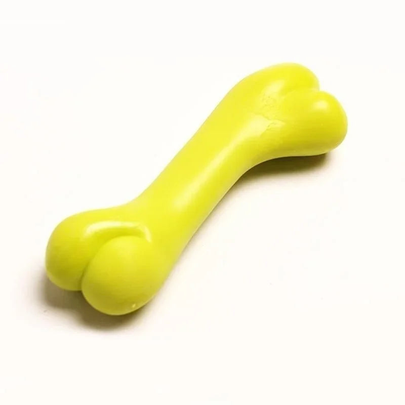 Rubber Dental Bone Toy for Small Dogs – Training, Fetch, and Teething Relief