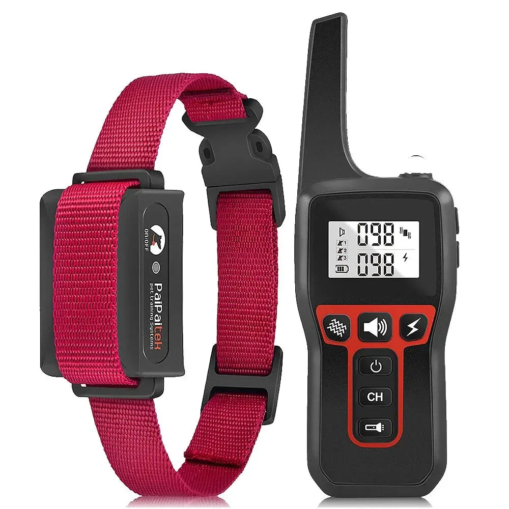 Waterproof Dog Training Collar – 1000M Remote Beep Vibration Shock