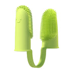 Double Finger Dog Toothbrush - Soft TPR Silicone Dental Care Brush for Dogs