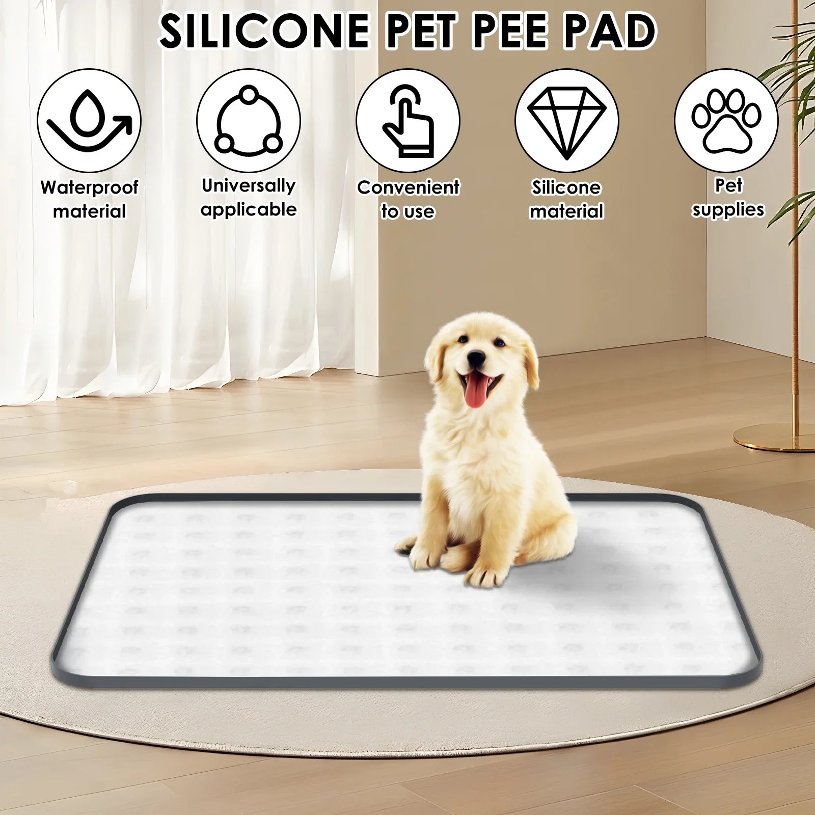 Silicone Dog Pee Pad Holder – Leakproof Foldable Potty Training Mat