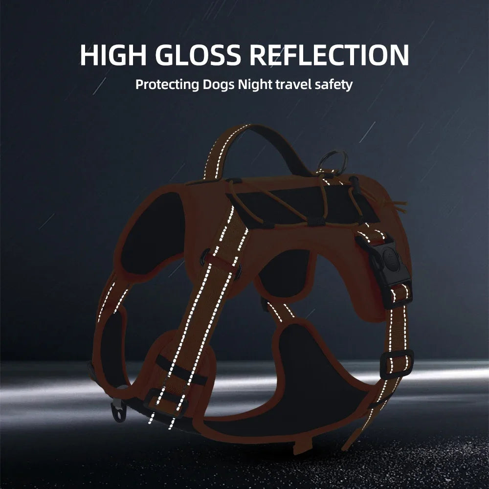 No Pull Dog Harness – Reflective Adjustable Control Vest