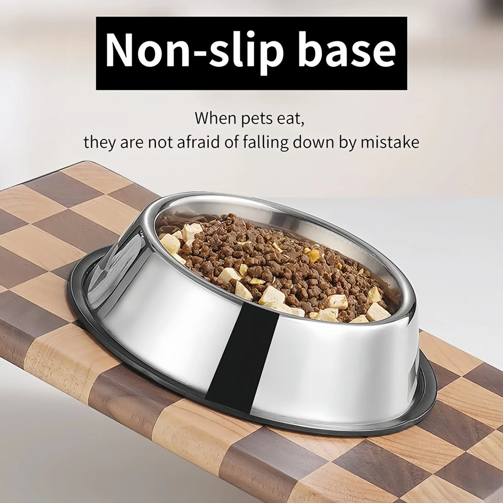 Classic Stainless Steel Dog Bowl – Durable & Rust-Resistant Feeder