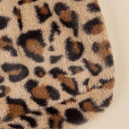 Leopard Print Dog Hoodie with Ears – Plush Fleece Winter Sweater