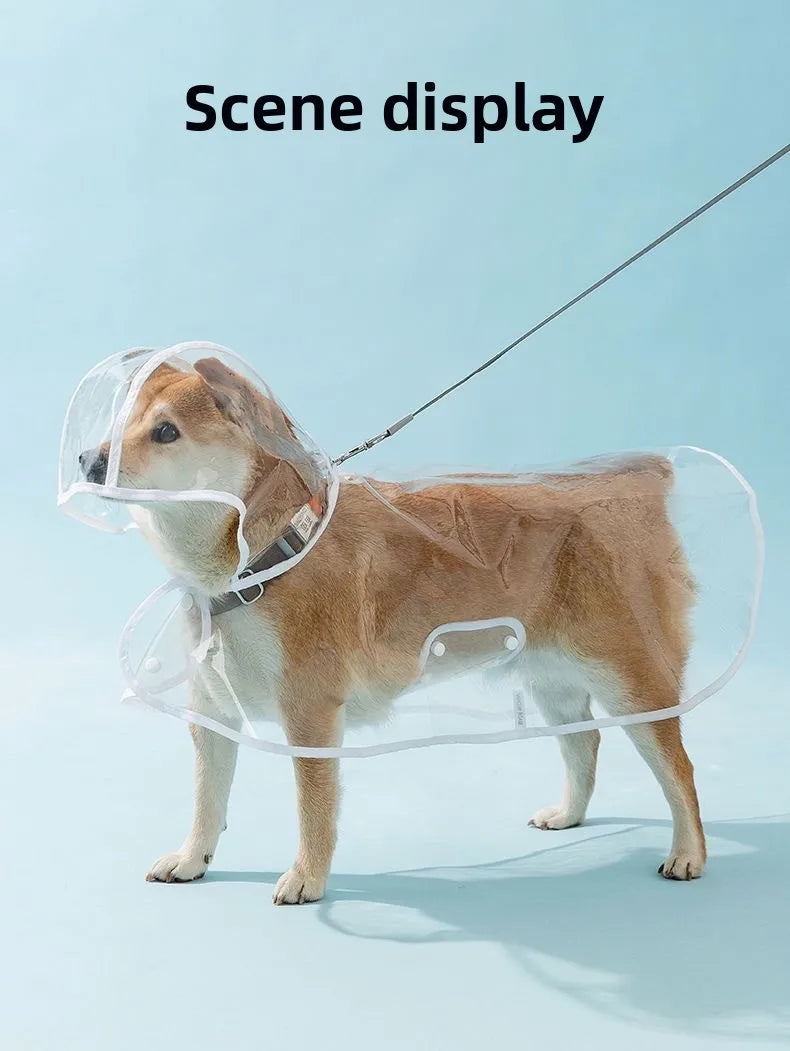 Clear EVA Dog Raincoat – Waterproof Windproof Jacket